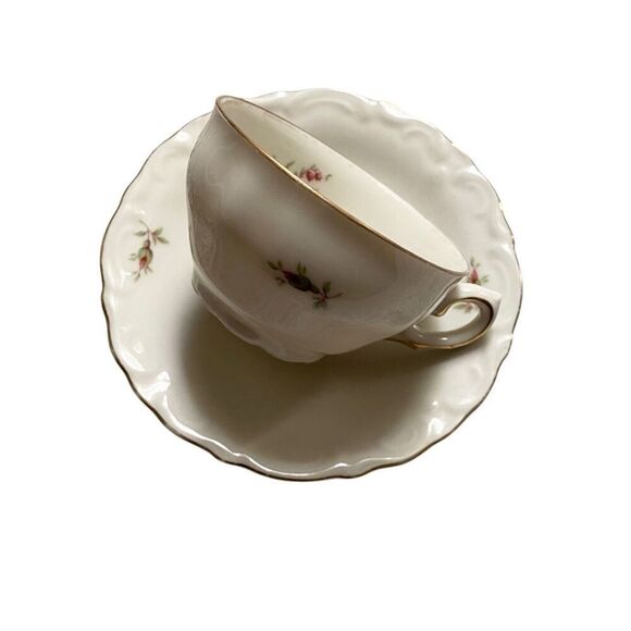 Vintage Bavaria Western Germany Pink Rose Porcelain Expresso Cup and Saucer - Picture 2 of 5